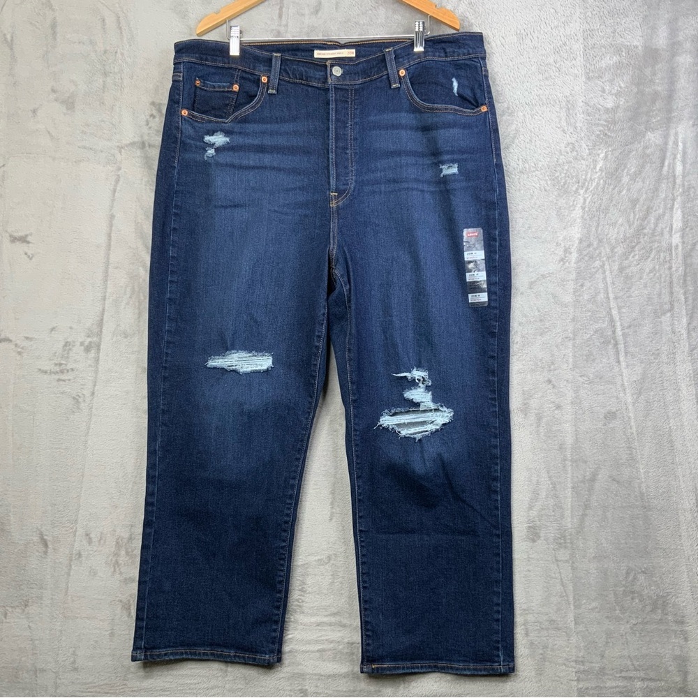 Levi’s Ribcage Straight AnkleDark‎ Wash Stretch Jeans. Size 20W. (NWT). (O16).